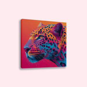 Plexiglas - Luipaard kleurrijk