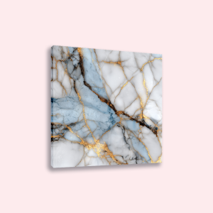 Aluminium - Marmer wit-goud-blauw