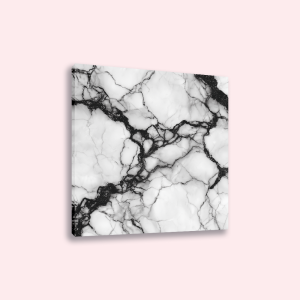 Aluminium - Marmer wit-zwart